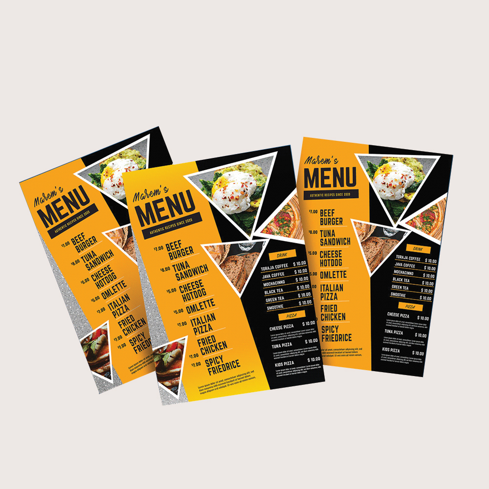 Menu Cards